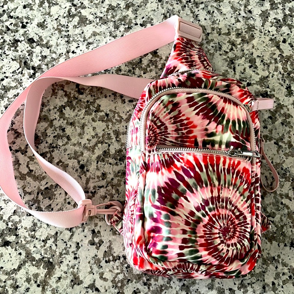 Tie dye cross body backpack
